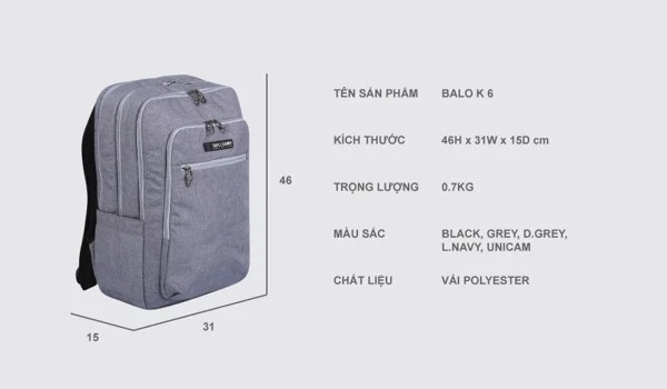 BALO Đựng Laptop 17 INCH SIMPLECARRY K6 1