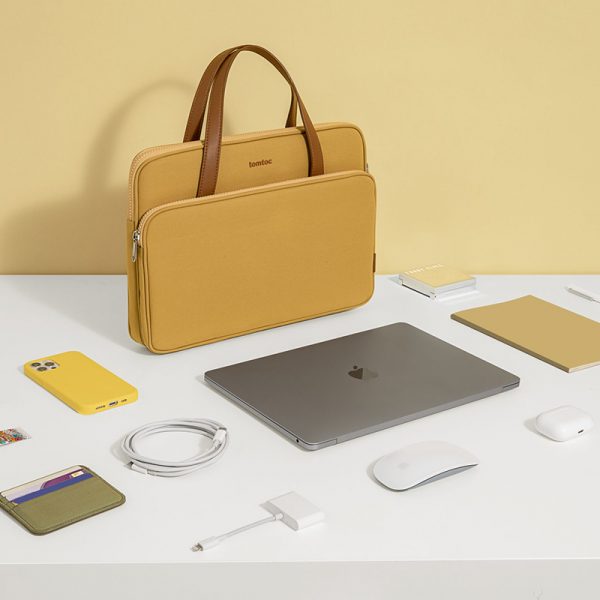 Túi xách Tomtoc Briefcase Premium for Macbook 13”/14” Yellow H21-C1Y1 1