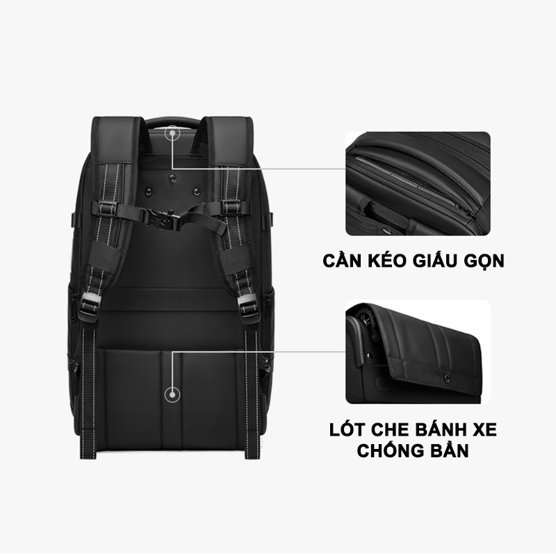 Balo kéo hút chân không tự động cỡ lớn phiên bản cao cấp OE9222 43 Balo kéo hút chân không tự động cỡ lớn phiên bản cao cấp OE9222 43