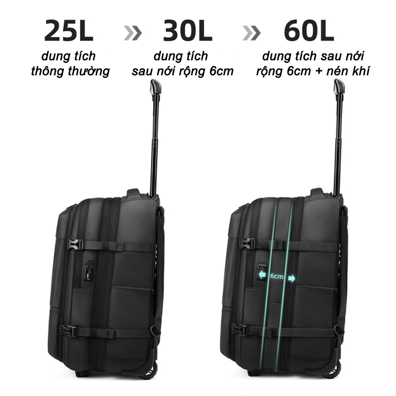 Balo kéo hút chân không tự động cỡ lớn phiên bản cao cấp OE9222 25 Balo kéo hút chân không tự động cỡ lớn phiên bản cao cấp OE9222 25