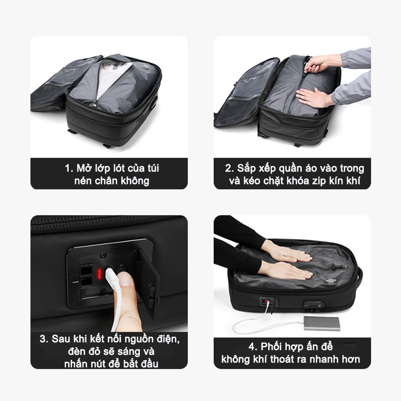 Balo du lịch cỡ lớn hút chân không tự động laptop 17.3" OE7797 38 Balo du lịch cỡ lớn hút chân không tự động laptop 17.3" OE7797 38