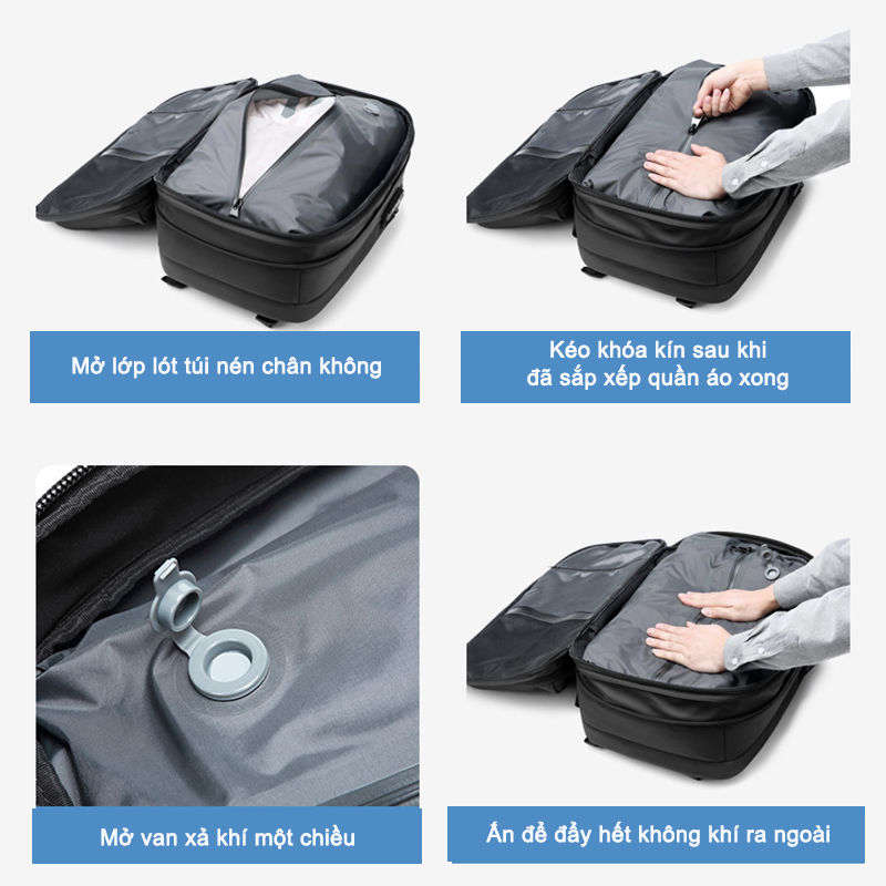 Balo du lịch cỡ lớn hút chân không tự động laptop 17.3" OE7797 39 Balo du lịch cỡ lớn hút chân không tự động laptop 17.3" OE7797 39