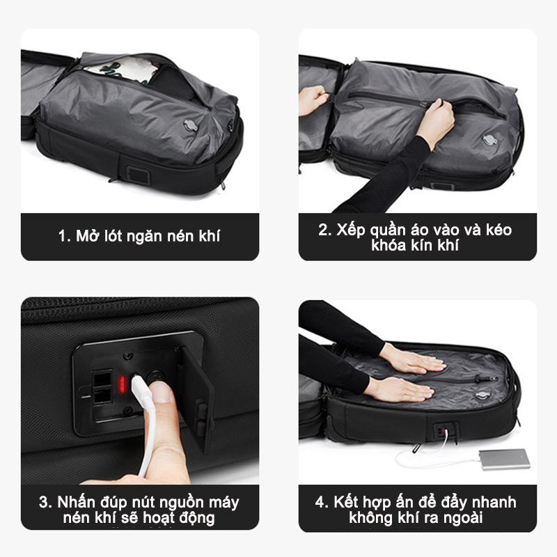 Balo kéo hút chân không tự động cỡ lớn phiên bản cao cấp OE9222 50 Balo kéo hút chân không tự động cỡ lớn phiên bản cao cấp OE9222 50